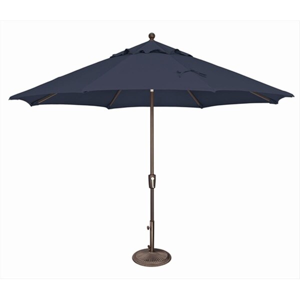 Simplyshade SimplyShade 11 ft. Catalina Octagon Push Button Tilt Market Umbrella Navy SSUM92-1100-A5439 - main